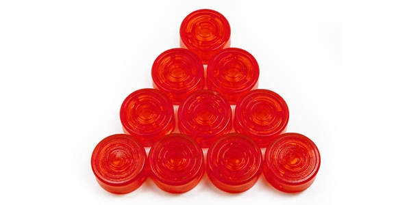One Control / Footswitch Hat Red OC-FT-RE 10pcs