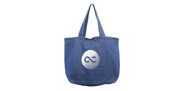 One Control / Tote bag (logo print) dark blue denim
