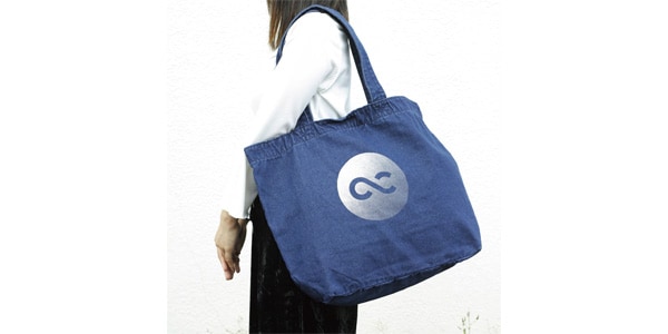 One Control / Tote bag (logo print) dark blue denim画像3