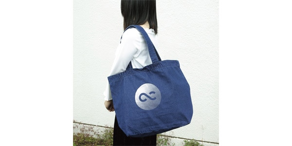 One Control / Tote bag (logo print) dark blue denim画像4