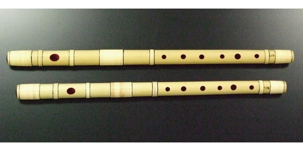 大岡紫水 / 高級紫水 民謡笛 (洋音階) 籐半重巻　7穴　8本調子　C