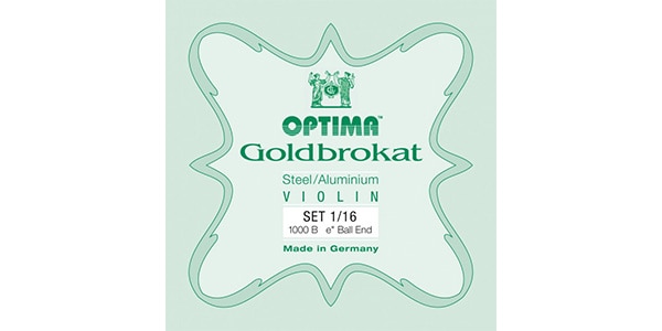 OPTIMA / Gold Brokat Violin String Set E026BALL 1/16