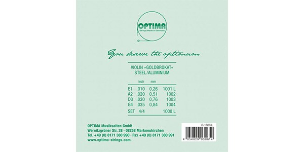 OPTIMA / Gold Brokat Violin String Set E026LOOP 4/4画像2
