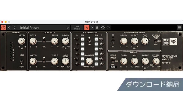 OVERLOUD ( オーバーラウド )  / GEM OTD-2 Overloud Tapped D ダウンロード納品