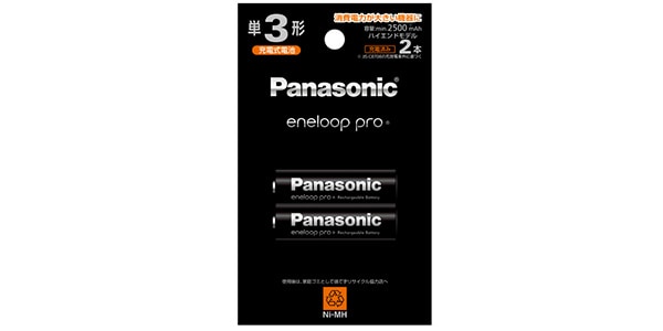 PANASONIC/単3形ニッケル水素電池 エネループ ハイエンドモデル 2本パック