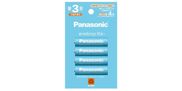 PANASONIC/単3形ニッケル水素電池 エネループ ライトモデル 4本パック