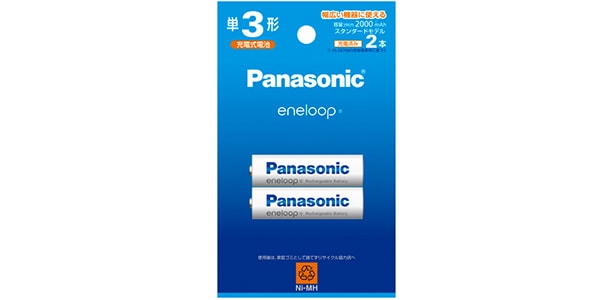 PANASONIC/単3形ニッケル水素電池 エネループ スタンダード 2本パック