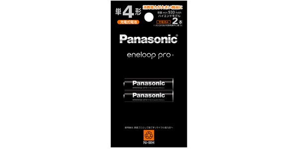 PANASONIC/単4形ニッケル水素電池 エネループ ハイエンドモデル 2本パック