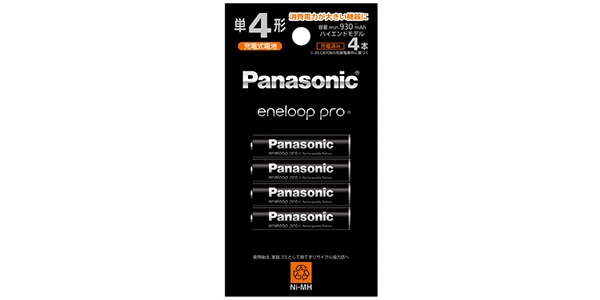 PANASONIC/単4形ニッケル水素電池 エネループ ハイエンドモデル 4本パック