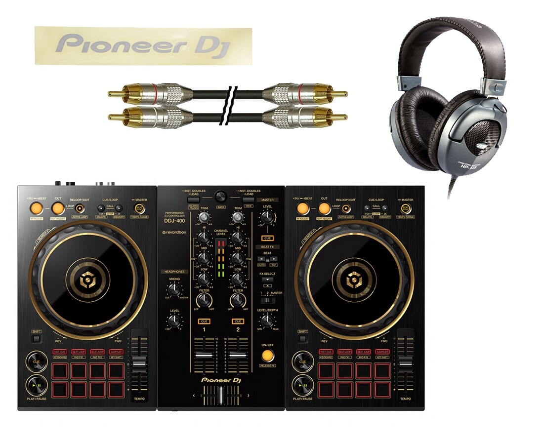 PIONEER/DDJ-400-N 限定版ゴールドカラー　【厳選】ノベルティ3点付属