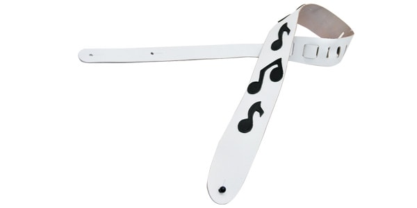 Perri&#39;s ( ペリーズ )  / 2.5" LEATHER STRAP WHT BLK/NOTES