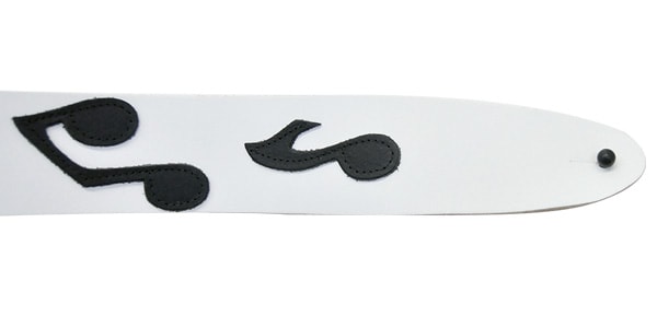 Perri&#39;s ( ペリーズ )  / 2.5" LEATHER STRAP WHT BLK/NOTES画像2