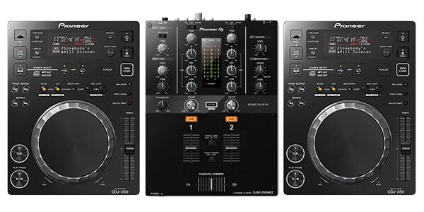 CDJ350 + DJM-250MK2ケースセット