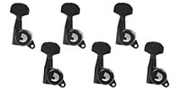 PLANET WAVES PWAT-6R2 Auto-Trim Tuning Machines, 6 In-Line, Black