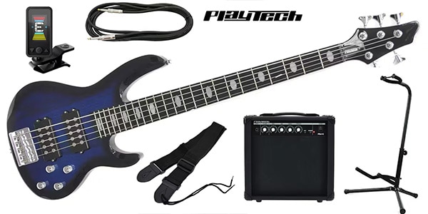 PLAYTECH ( プレイテック ) / AB520 Blue Burst 5弦エレキベース 初心者入門セット
