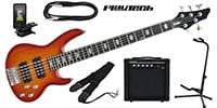 PLAYTECH / AB520 Cherry Burst 5弦エレキベース 初心者入門セット