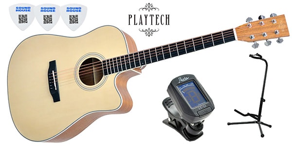 PLAYTECH ( プレイテック ) 【超お買得】AD28MC NATURAL アコギ初心者