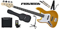 PLAYTECH / JB420LH Gold エレキベース 初心者入門セット 左利き用