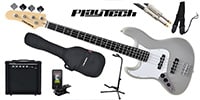PLAYTECH / JB420LH Gray エレキベース 初心者入門セット 左利き用