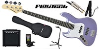 PLAYTECH / JB420LH Metallic Blue エレキベース 初心者入門セット 左利き用