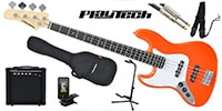 PLAYTECH / JB420LH Orange エレキベース 初心者入門セット 左利き用