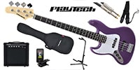 PLAYTECH / JB420LH Purple エレキベース 初心者入門セット 左利き用