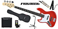 PLAYTECH / JB420LH Red エレキベース 初心者入門セット 左利き用