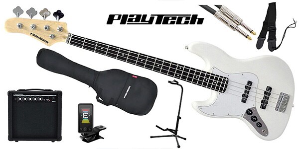 PLAYTECH ( プレイテック ) / JB420LH White エレキベース 初心者入門セット 左利き用