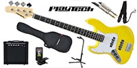 PLAYTECH / JB420LH Yellow エレキベース 初心者入門セット 左利き用