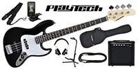 PLAYTECH / JB420 Black エレキベース 初心者入門セット（ヘッドホン付き）