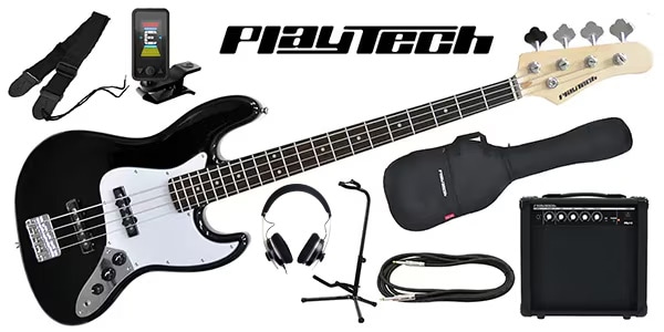 PLAYTECH ( プレイテック ) / JB420 Black エレキベース 初心者入門セット(ヘッドホン付き)