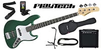 PLAYTECH JB420 Green エレキベース 初心者入門セット