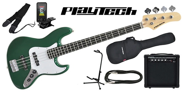 PLAYTECH / JB420 Green エレキベース 初心者入門セット