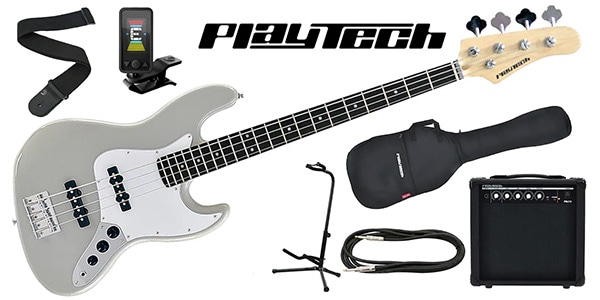 PLAYTECH プレイテック JB420 Grey エレキベース 初心者入門セット 送料無料 サウンドハウス