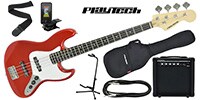 PLAYTECH JB420 Metallic Red エレキベース 初心者入門セット