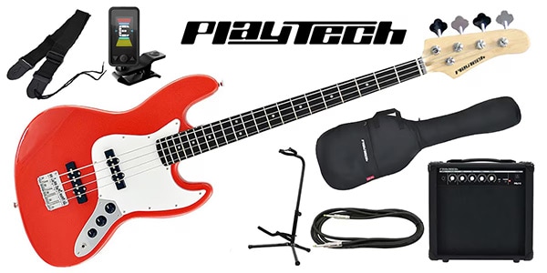 PLAYTECH ( プレイテック ) / JB420 Red エレキベース 初心者入門セット