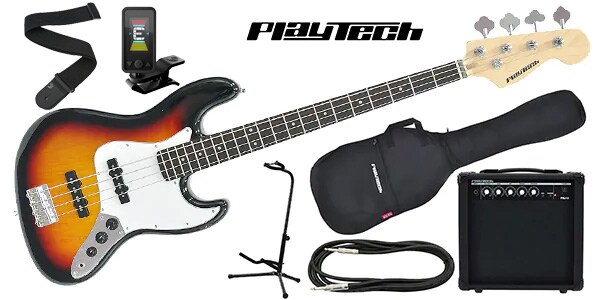 PLAYTECH/JB420 Sunburst エレキベース 初心者入門セット