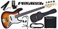 PLAYTECH / JB420 Sunburst エレキベース 初心者セット（ヘッドホン付き）