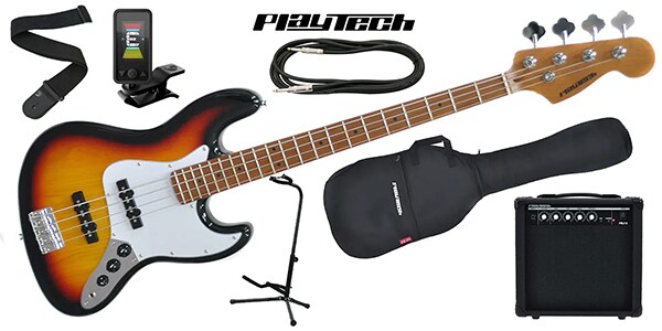 PLAYTECH/JB480 Sunburst エレキベース 初心者入門セット