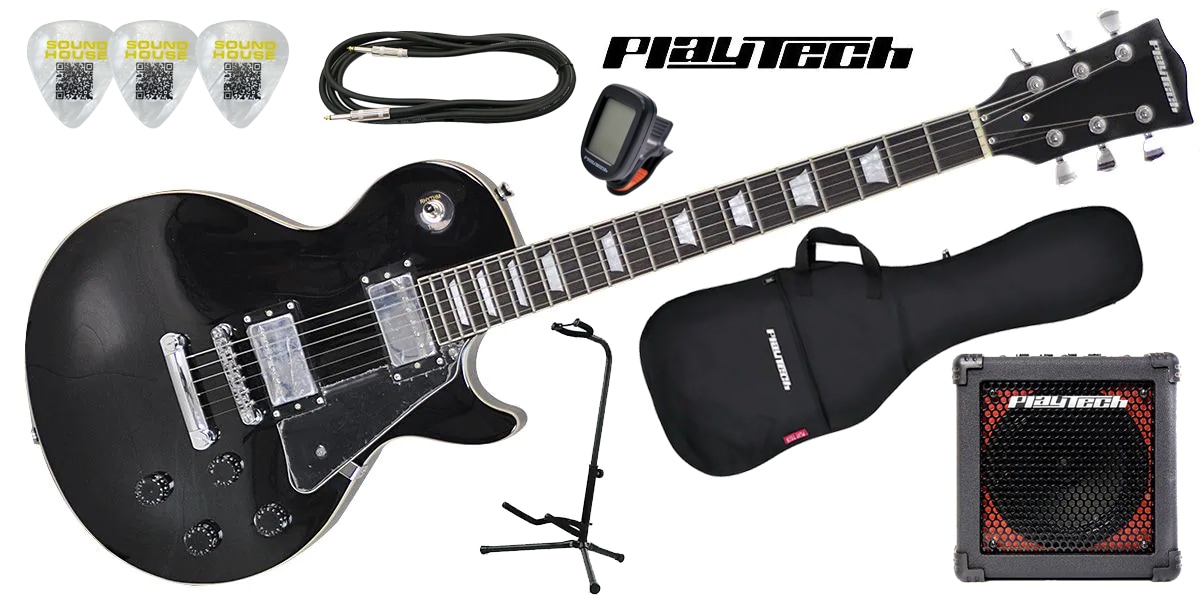 LP400ギター入門セット Black 当日発送 エレキギター tech play エレキギター