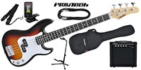 PLAYTECH / PB045 Sunburst ショートスケールベース 初心者入門セット