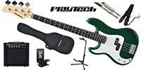 PLAYTECH / PB450LH Green エレキベース 初心者入門セット 左利き用