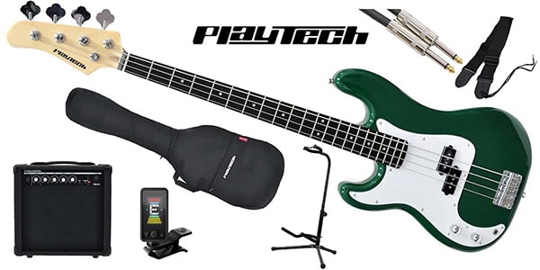 PLAYTECH ( プレイテック ) / PB450LH Green エレキベース 初心者入門セット 左利き用