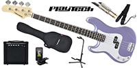 PLAYTECH / PB450LH Metallic Blue エレキベース 初心者入門セット 左利き用