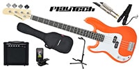 PLAYTECH / PB450LH Orange エレキベース 初心者入門セット 左利き用