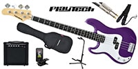 PLAYTECH / PB450LH Purple エレキベース 初心者入門セット 左利き用