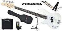 PLAYTECH / PB450LH White エレキベース 初心者入門セット 左利き用