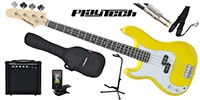 PLAYTECH / PB450LH Yellow エレキベース 初心者入門セット 左利き用