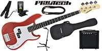 PLAYTECH / PB450 Metallic Red エレキベース 初心者入門セット