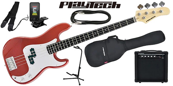 PLAYTECH / PB450 Metallic Red エレキベース 初心者入門セット